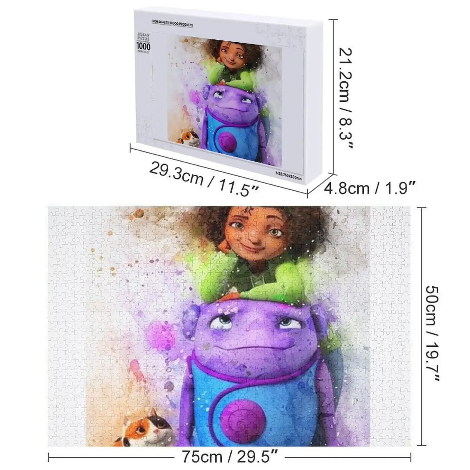 Cute Art Home movie Jigsaw Puzzle Customized Kids Gift Jigsaw Custom Puzzle