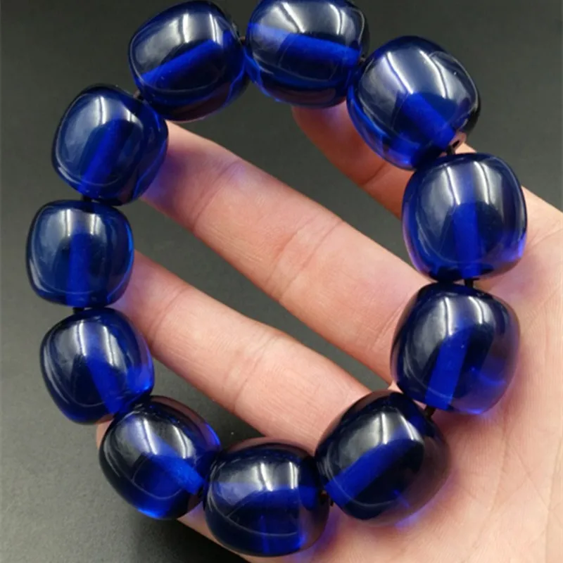 High fashion imitation natural amber bucket bracelet Blue/red/Wasp wax white gold wrist massager