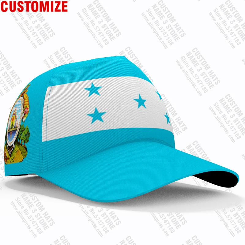 Honduras Baseball Cap Custom Made Hat Name Number Team Logo Hn Hats Country Travel Spanish Nation Honduran Flag Photo Headgear