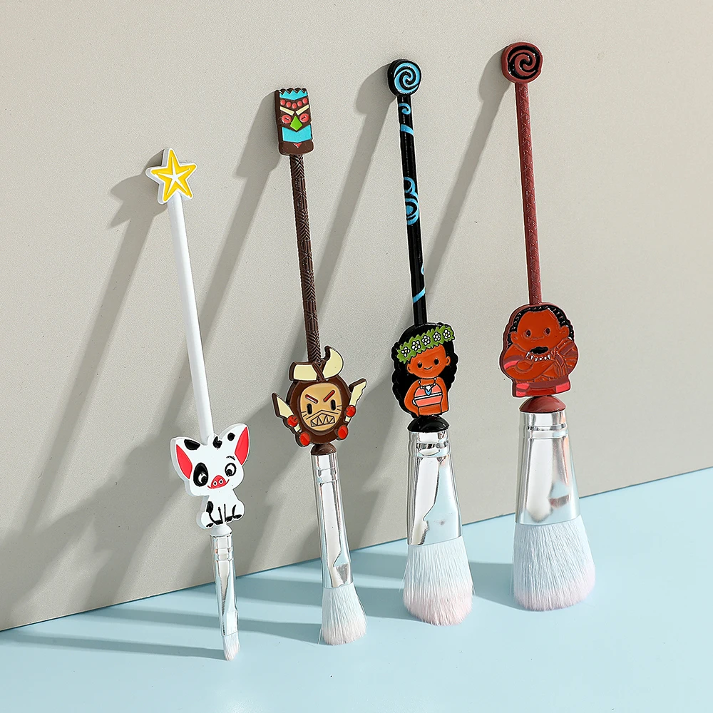 Disney Fashion Cartoon Anime Moana Makeup Brushes Cute Cartoon Figure Accessories Blush Forehead Eye Brush for Girlfriend Gifts