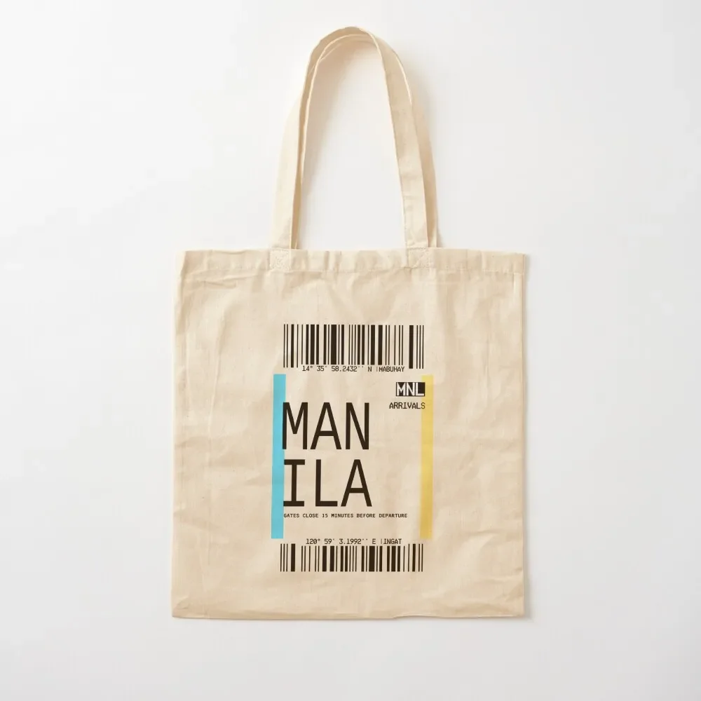 MANILA PLANE TICKET FILIPINO POCKET DESIGN SHIRT PHONE CASE Tote Bag female bag tote bag men's free delivery bags