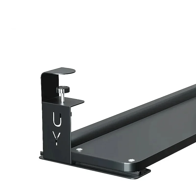 Imagem -06 - Bandeja de Teclado Grande Preta sob a Mesa Puxe com Braçadeira Extra Resistente Sistema de Montagem Plataforma Deslizante Gaveta do Computador para o tipo