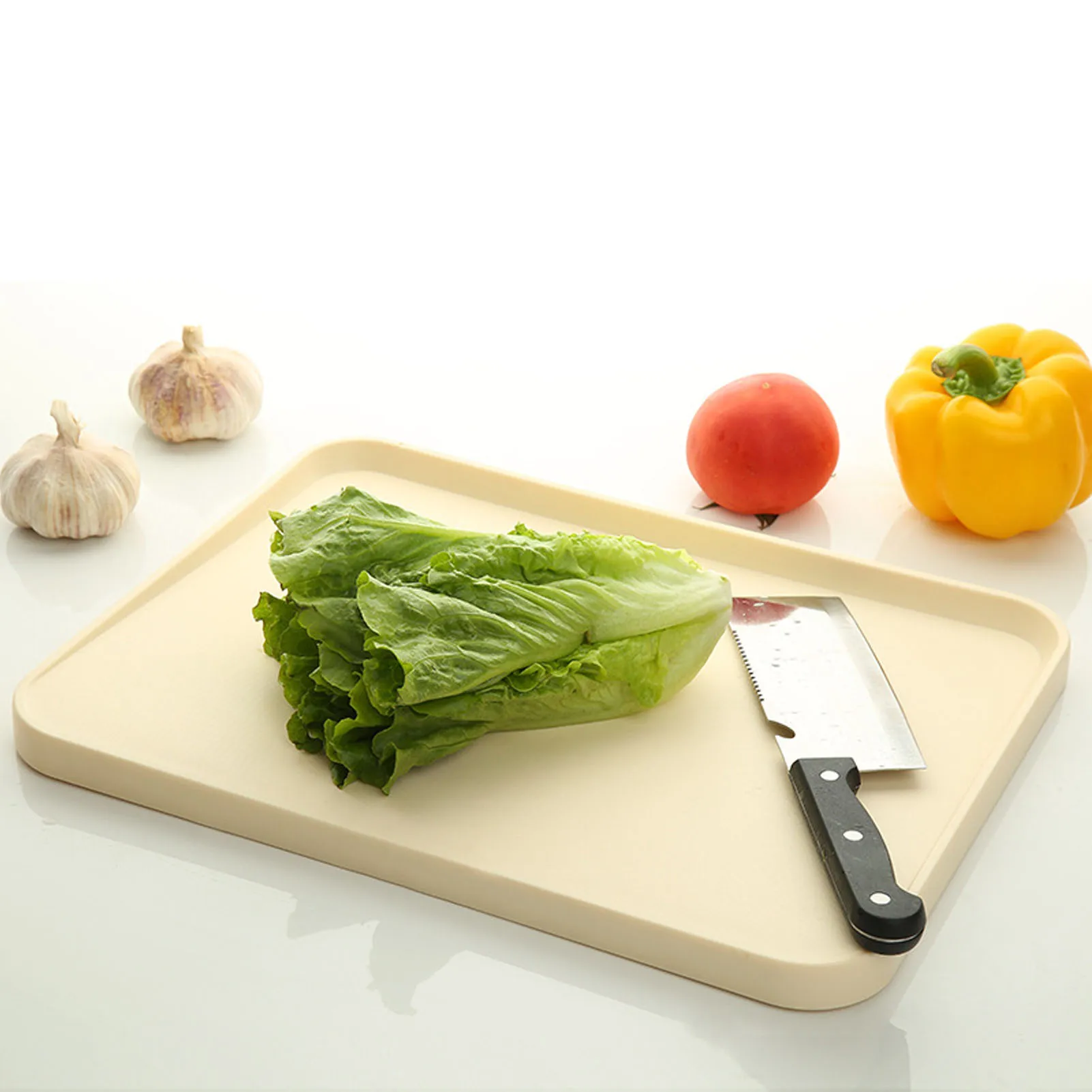 Kitchen Chopping Board Raised Edges Anti Skid Double Sided High Safety Sturdy PP Plastic Cutting Boards For Cooking Home