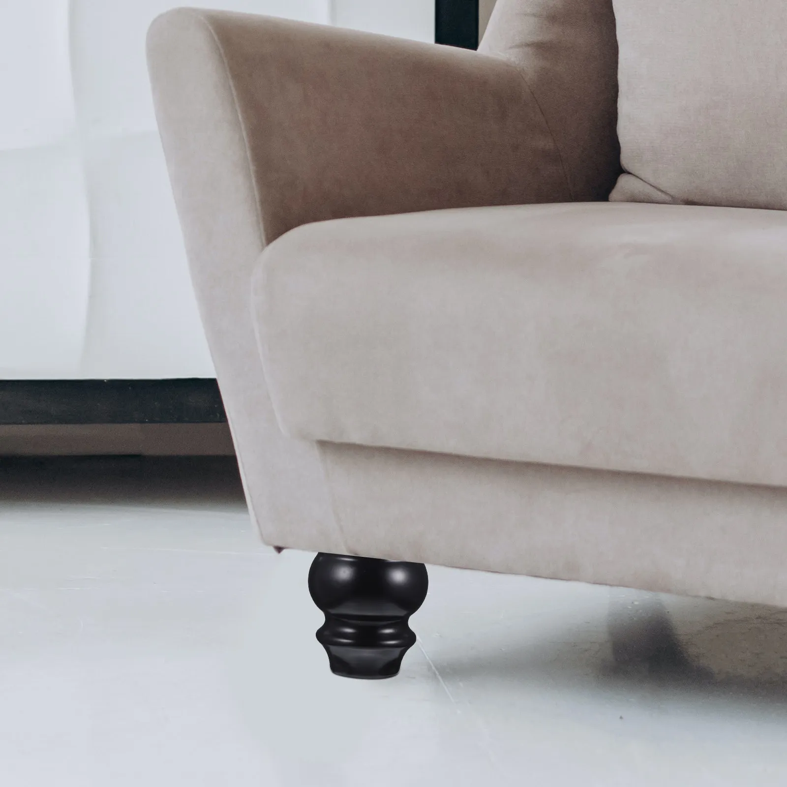 4Pcs Solid Wood Furniture Legs Adjustable Height Sofa Replacement for Dresser Armchair Coffee Table Ottoman Cabinet