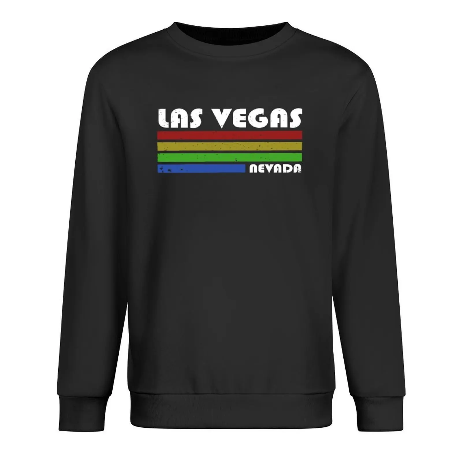 

Distressed Vintage Las Vegas cIrca 1970's Pullover men's clothing men wear korean autumn clothes oversize sweatshirt