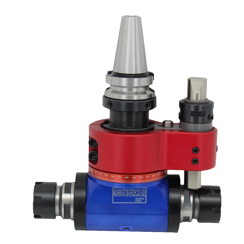 

High Quality Tool Tree BT30 BT40 BT50 AG90-ER25 Double Head CNC Angle Heads for Milling Machine 6 Month Warranty 4KW Power