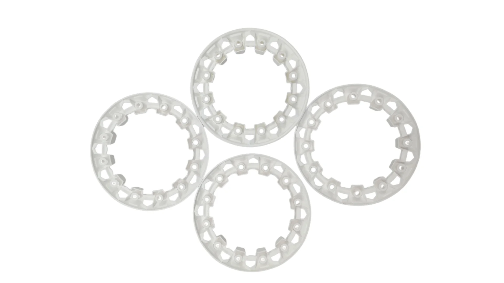 

ATV Quad Dune Buggy Modification Accessories 7 Inch Wheels Plastic Decorative Cover Colorful Protective Case Set of 4 White