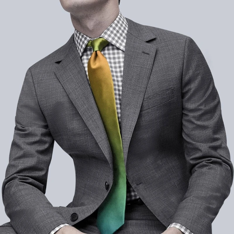 Cool Unisex Narrow Necktie Colorful Rainbow Pattern Men Width Neck Tie Colorful Rainbow Striped Tie