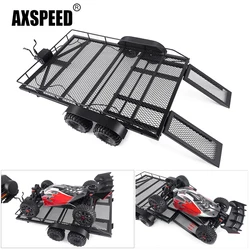 AXSPEED Simulation Metal Alloy RC Trailer Hopper Frame with Wheels for 1/5 1/8 1/10 RC Car Upgrade Parts