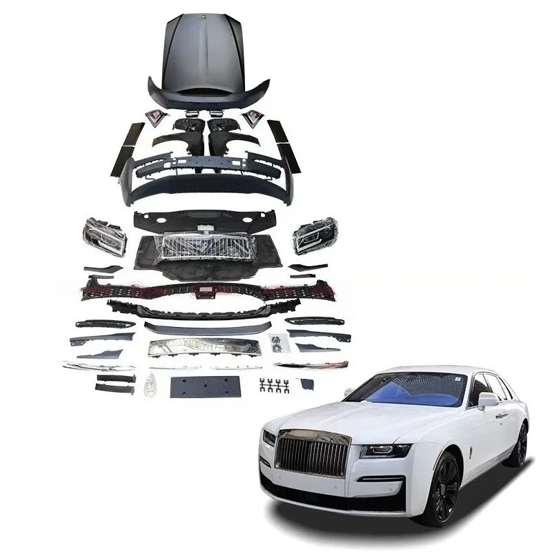 New Arrival PP Iron Upgrade Old to New 4th Body Kit for  Ghost Front Rear Bumper Side Skirt Engine Hood HeadLight