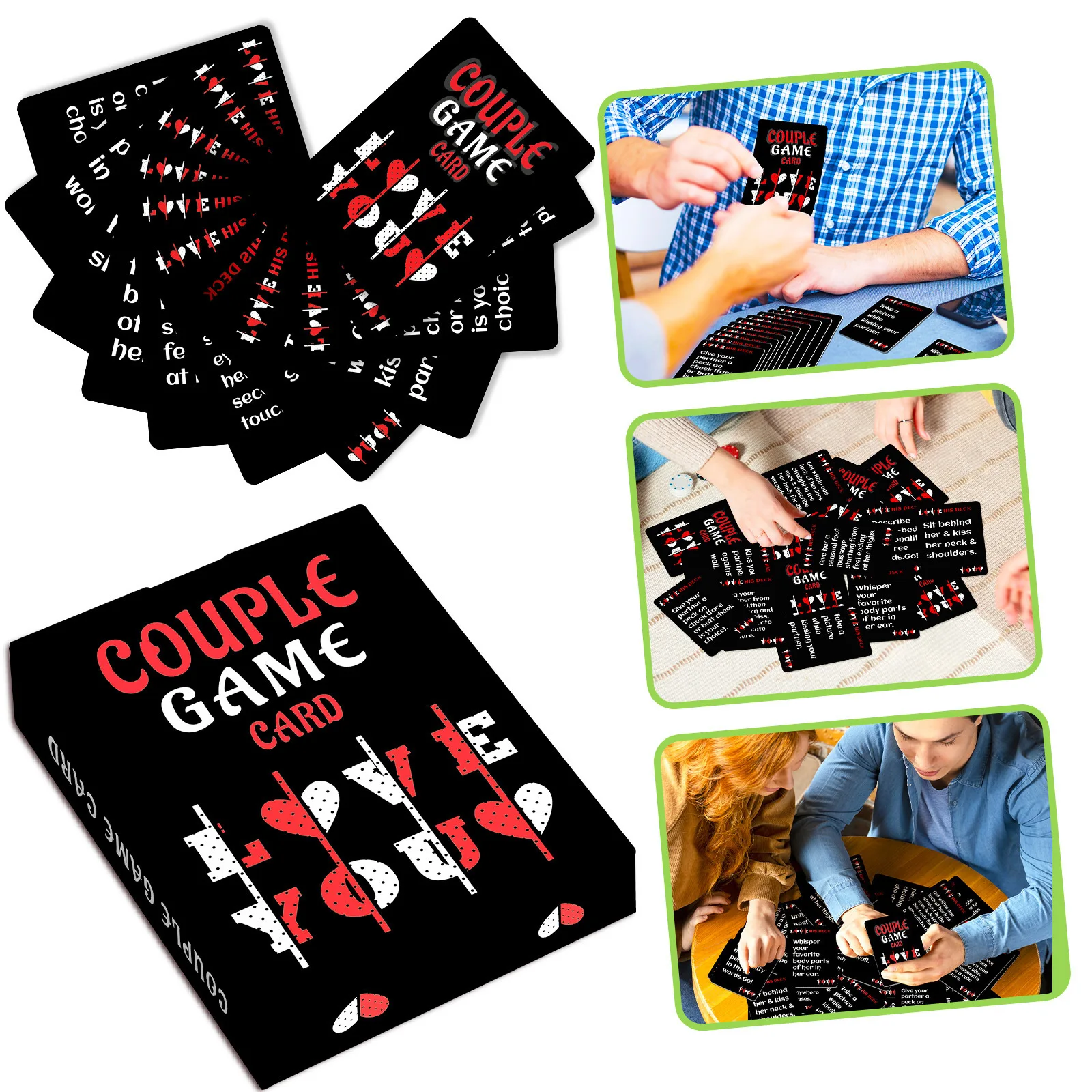 50PCS Couple Love Sparks Game Cards Heat Up Couple Relationships Sex Funny Game Card for Adult Lovers Sweet Sex Products