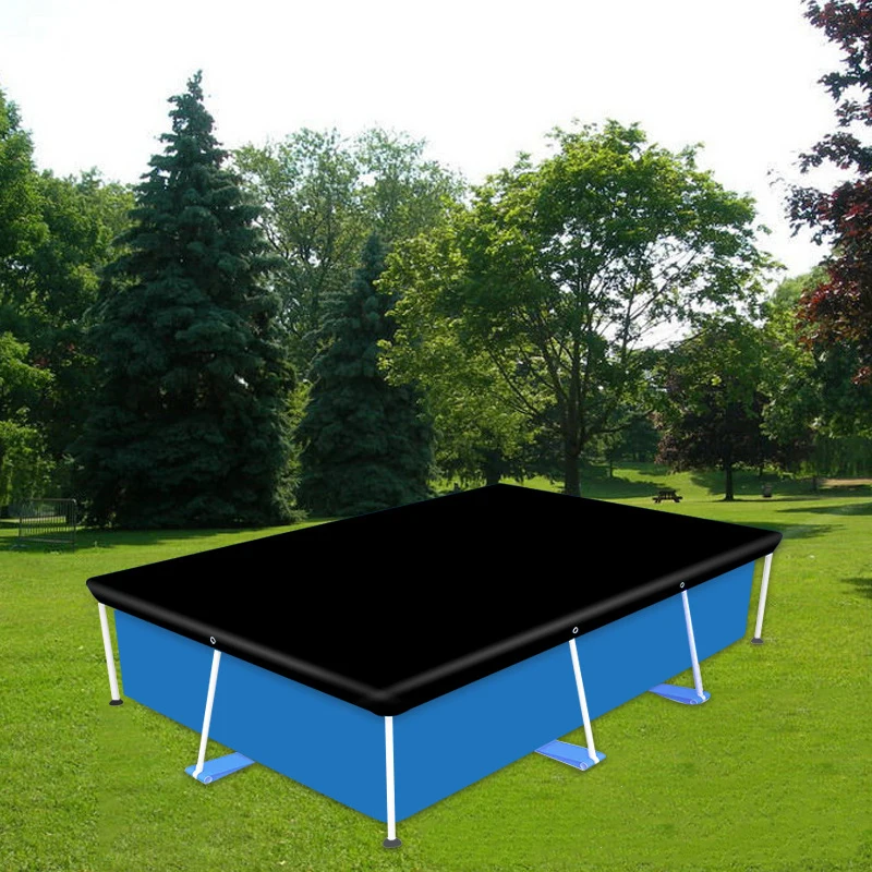 Comincia Waterproof Swimming Pool Cover Pe Tarpaulin Dust Rain Uv Sun Protection Pool Liner Outdoor Garden Rain Cover Tarp