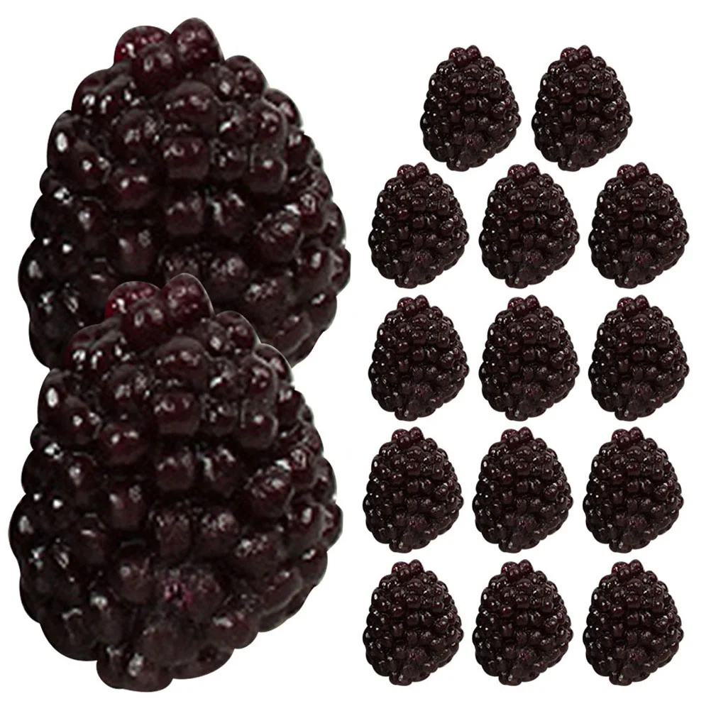 16 Pcs Fruit Simulation Model Fake Raspberry Decorative Decorations Artificial Red False Child