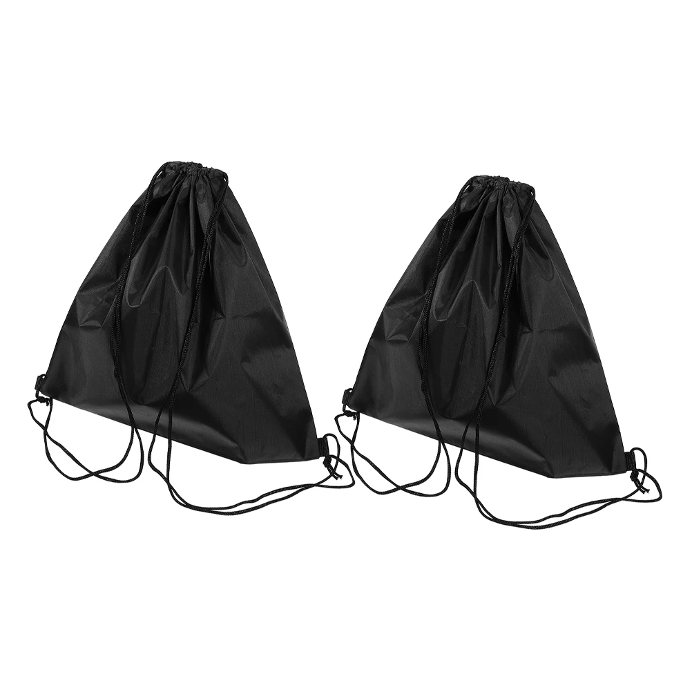 

2 pcs Bag Drawstring Backpack Bulk Bags Small Large Oxford Cloth Gym Sack Durable Wear Resistant Travel Camping