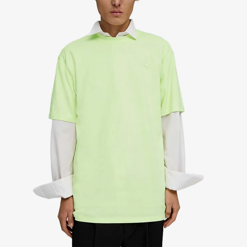 Puma genuine Essentials round neck solid color pullover men's casual T-shirt 636463-38