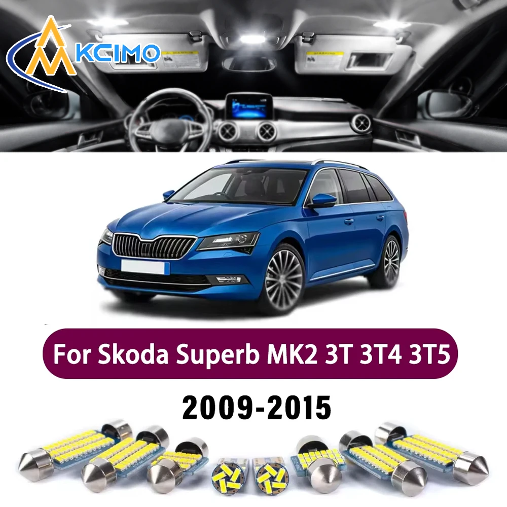 

New Canbus Number Plate Bulb Suitable For Skoda Superb MK2 3T 3T4 3T5 2009-2015 Premium Interior Reading LED Error-Free Lights