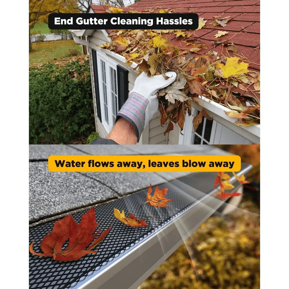 6 Inch Heavy Duty Steel Leaf Filter Gutter Screens, Snap in Anti-Overflow Micro Mesh Protection Covers, Fit 4, 5 and 6 K Style R