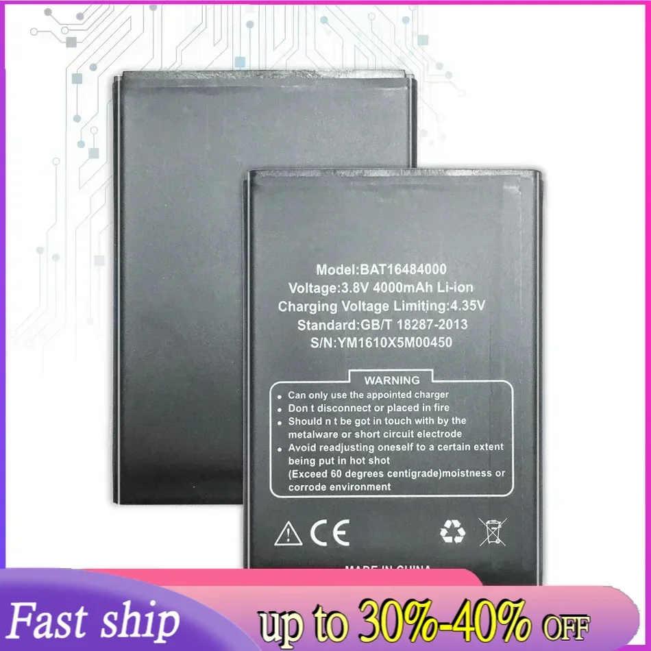 4000Mah Mobile Phone Battery For DOOGEE X5 MAX Pro BAT16484000