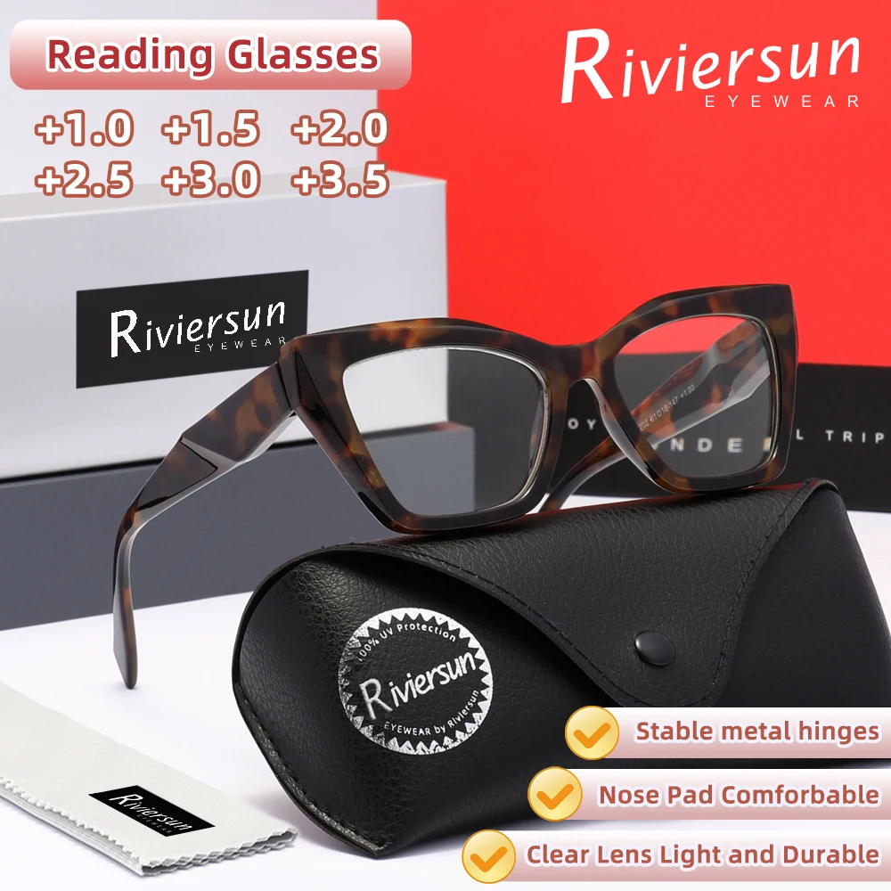 Elegante Lesebrille mit dickem Rahmen für Damen und Herren, Blaulichtfilter, Brille für Altersweitsichtigkeit +1,0 +1,5 +2,0 +2,5 +3,0 +3,5
