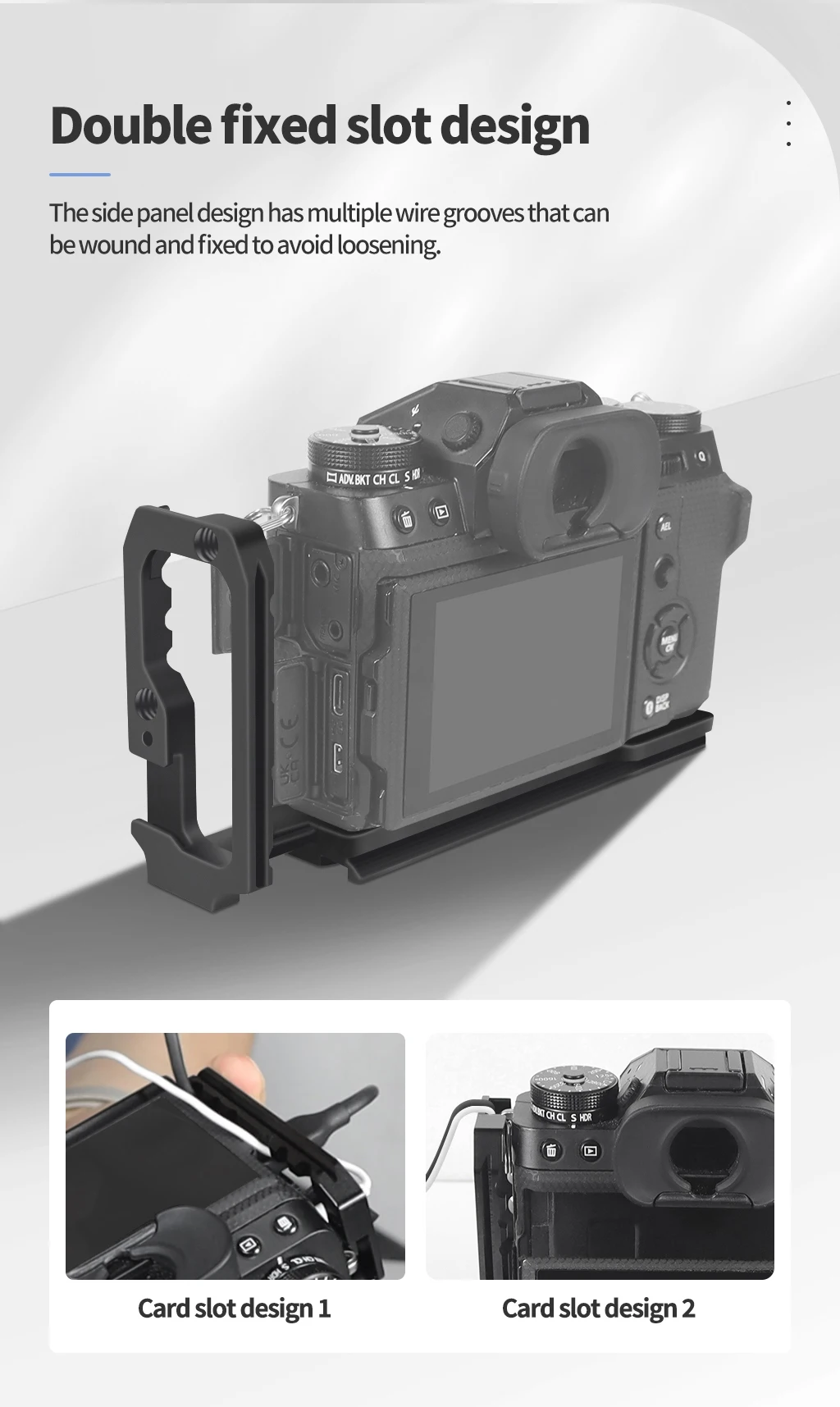 Xt5 schnell verschluss l platte halterung für fujifilm X-T5 kamera stativ arca-typ halter 1/4 kalt schuh horizontal vertikal handgriff – Detail 13