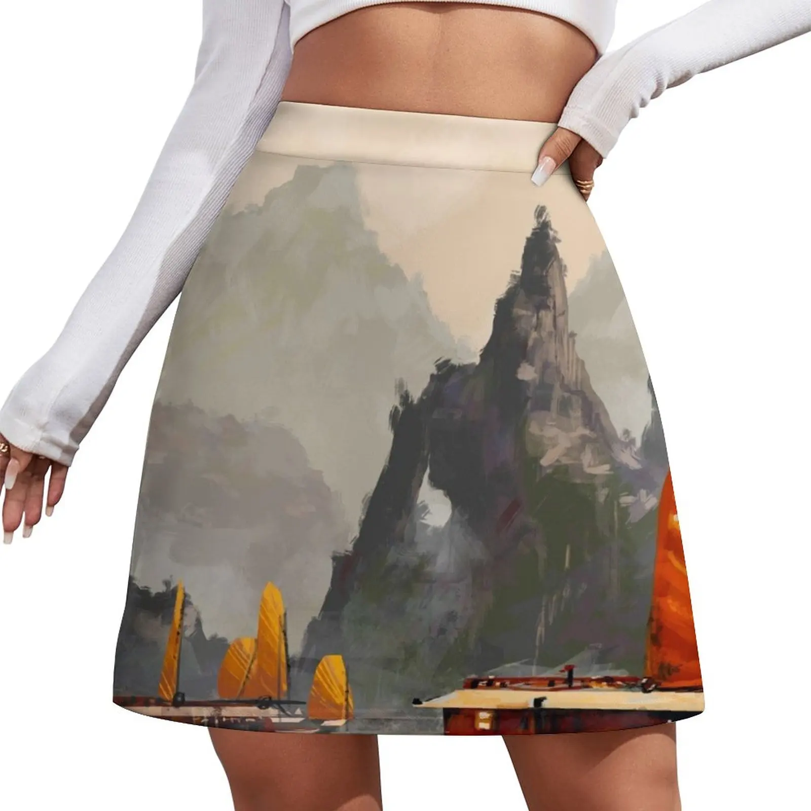 

Ha Long Bay Mini Skirt Womens dresses cosplay Mini Skirt