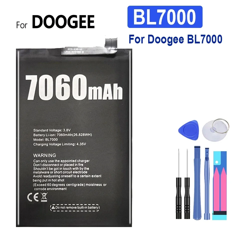 

Литий-ионный аккумулятор для телефона Doogee BL7000, 7060 мАч, Бесплатные инструменты