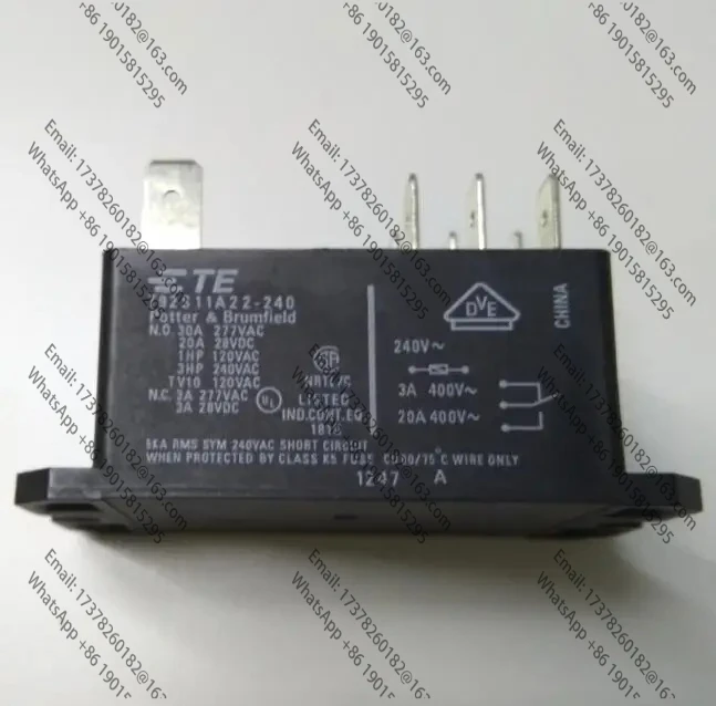 

HOT NEW relay T92S11A22-240 T92S11A22-240V 30A 240V 8PIN