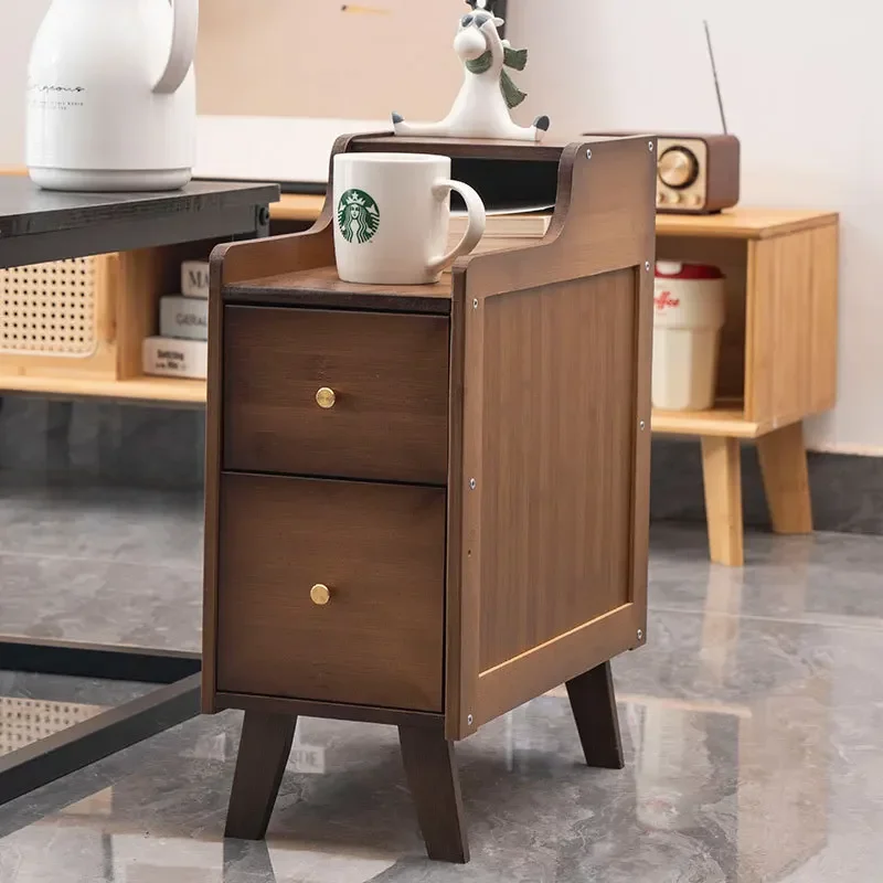 

Super narrow bedside table small simple modern bedroom mini bedside shelf clip gap simple rental room storage