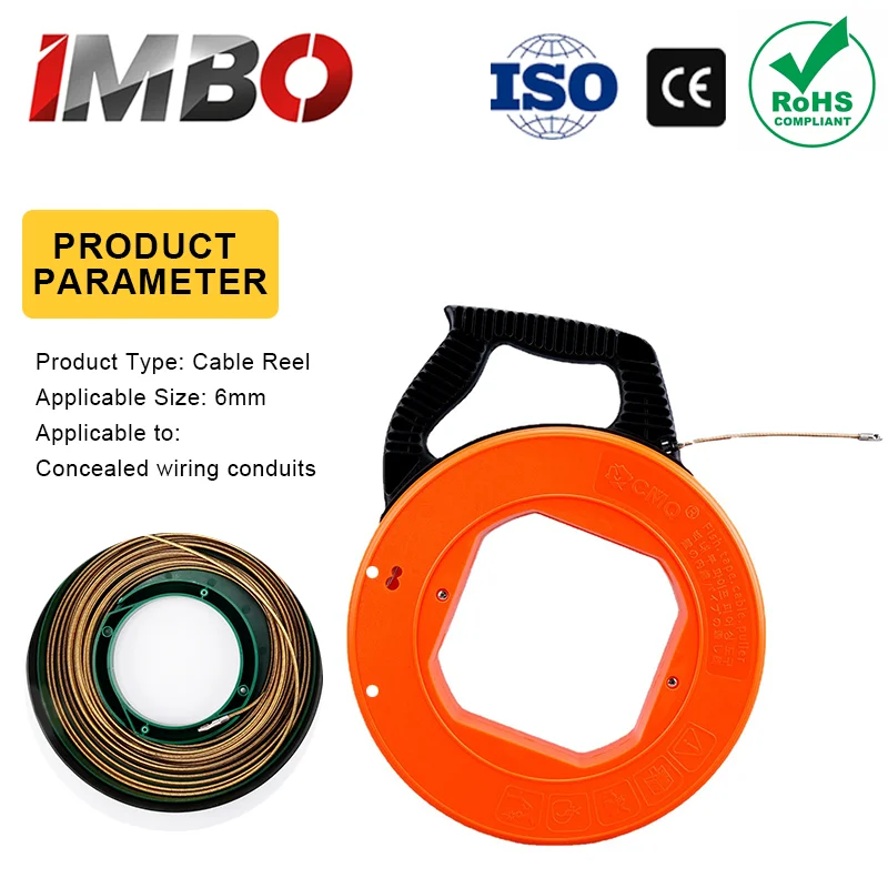 Electrician Wire Puller with Storage Reel Effortless for Dark Pipes Walls & Conduit Cable Pulling Tool for Net & Electric Wires