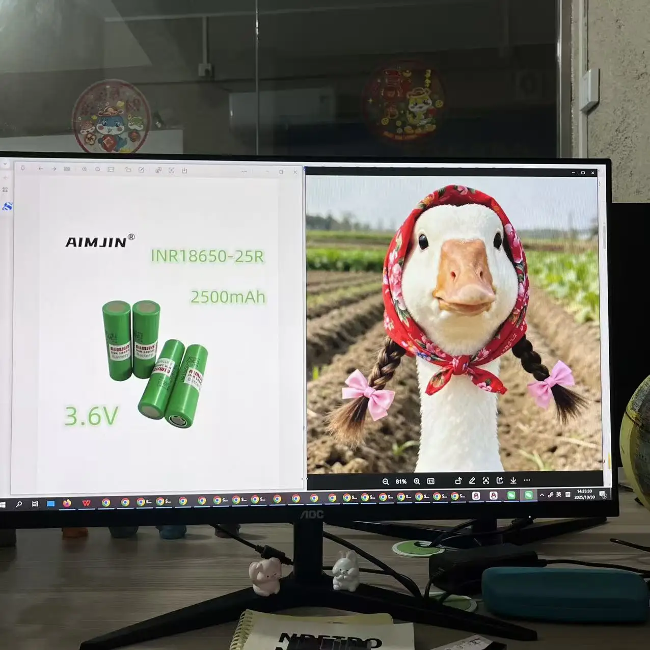 

100% New 3.6V 2500mAh 18650 Battery For Samsung INR 18650 25R Lithium Lon Battery Replacement External Battery