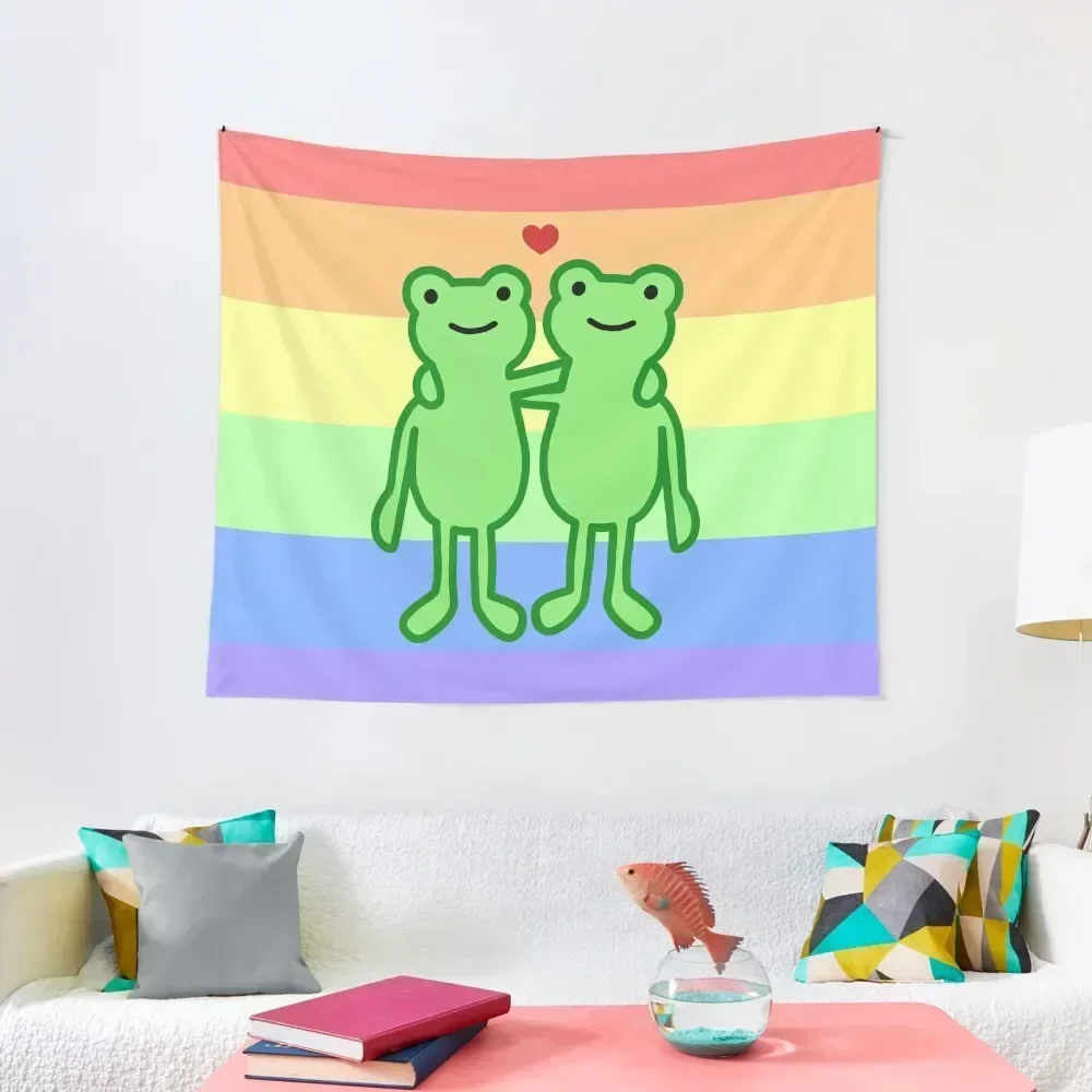 

froggy pride friends rainbow frogs Tapestry Hanging Wall Bedroom Deco Tapete For The Wall Decorative Wall Tapestry