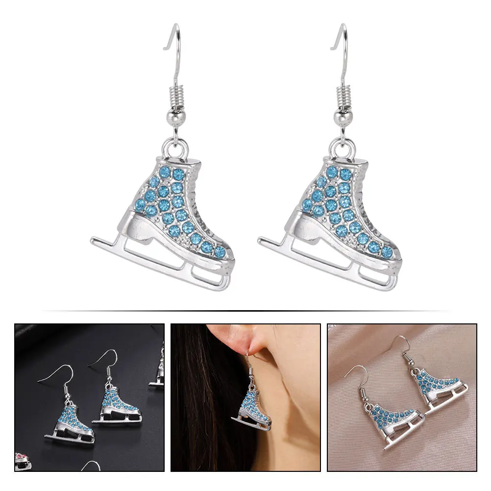 

Ice Skate Earing Boutique Earrings for Women Sports Figure Skating Jewellery Hoops