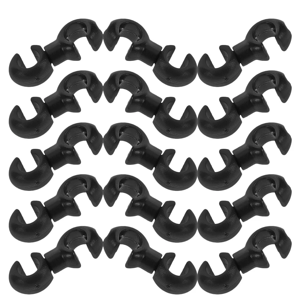 

50Pcs Cycling Cable Clips Universal S-Style Rubber Coated Clamps for Bike Brake Line and Shift Cable Fixing Mount for Mountain