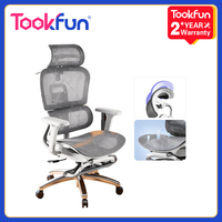 Tookfun Ergonomic Chair Computer Seat Office Chair Lift Game Chair Separation Adaptive Waist Support Breathable Mesh With Hanger