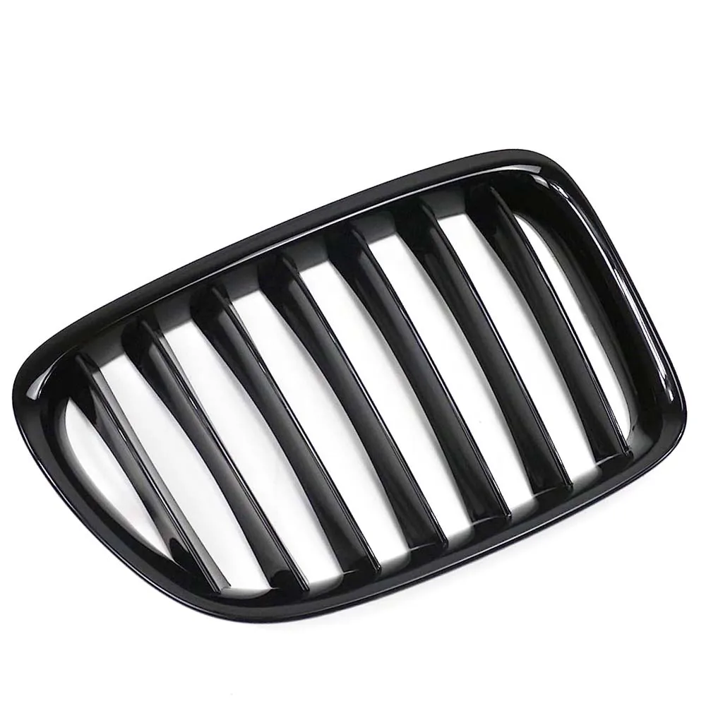 1 Slat Front Bumper Kidney Grille Grill Gloss Black Racing Grills Replacement  For-BMW X1 Series E84 SDrive XDrive 2009-2016