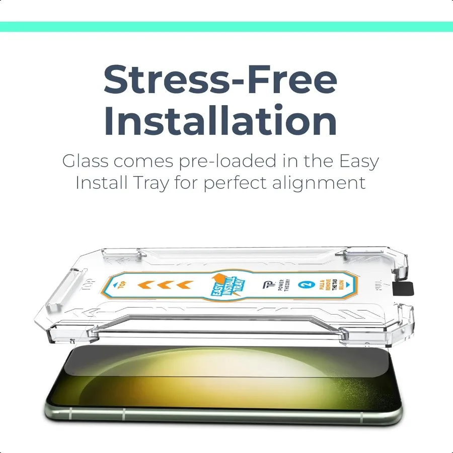 نظرية الطاقة مصممة لهاتف Samsung Galaxy S23 5G واقي شاشة من الزجاج المقسى [9H Hardn] طقم سهل التركيب 99 HD Bubble Free C