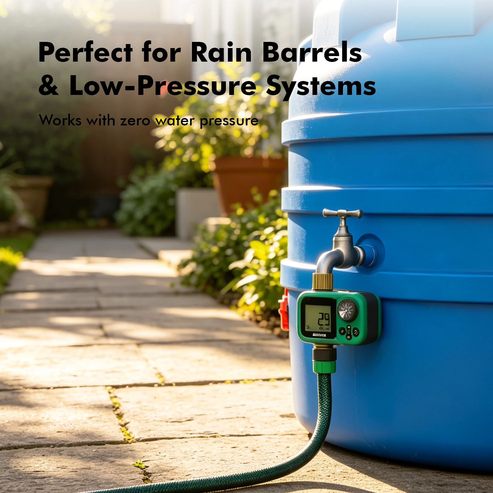 Brass Ball Valve Water Timer for Low Pressure Garden Irrigation Lawn Yard Farm Use Joint Watering Controller
