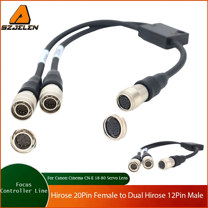 

1PC Hirose 20Pin to 12Pin for Canon Cinema CN-E 18-80 Servo Lens to ZSG-C10 FPD-400D ZSD-300D Zoom Focus Controller