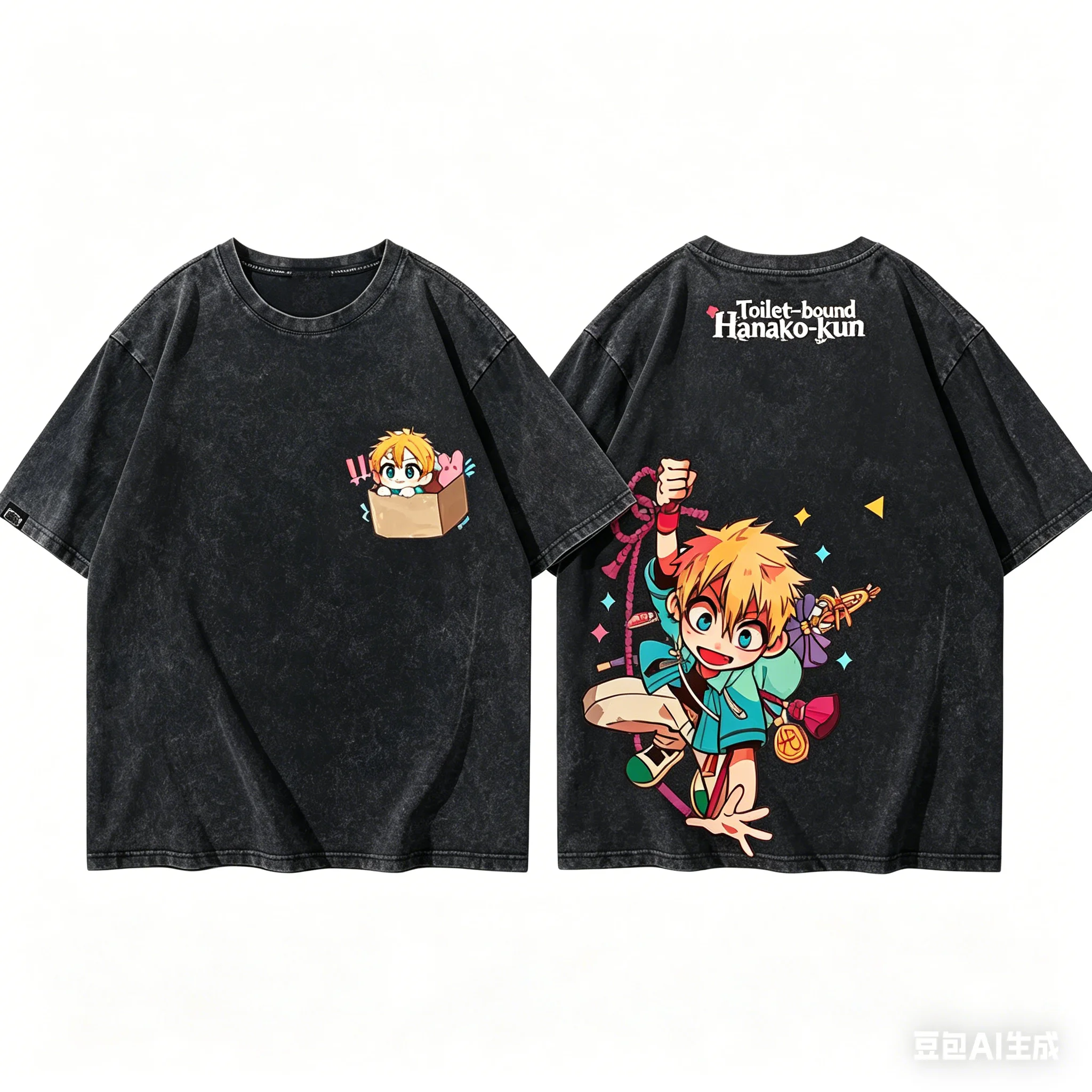 Toilet-Bound Hanako-kun Season Washed T-shirt personality Clothes New Model Anime T-shirt Year round clothing Plus Size Unisex