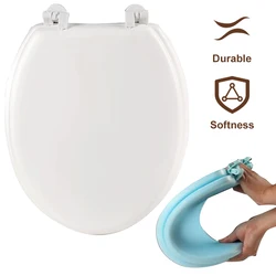 Round Soft Close Toilet Seat Comfortable Toilet Seat Cover Seats Potty Seat Toilet Soft Lid for Bathroom Seats Standard Toilets