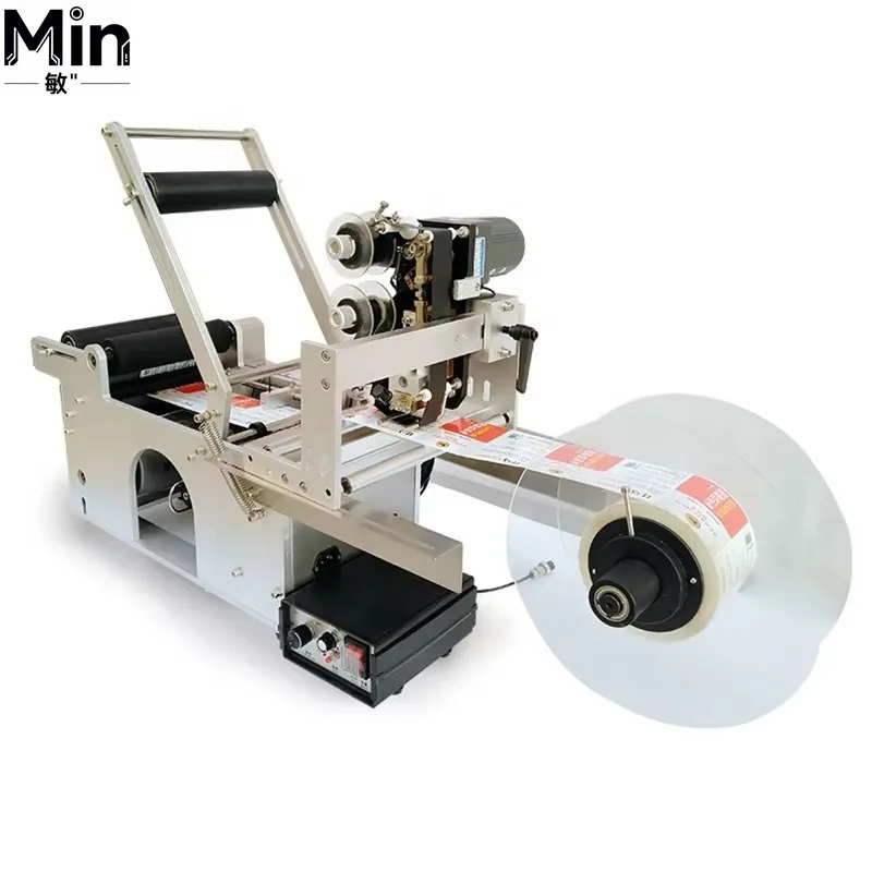 Automatic Flat Bottle Labeling Machine With Date Coder For Round Flat Square Bottle Sticker Labeling Work
