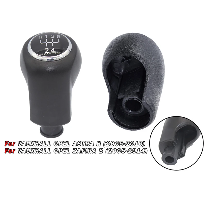 

5/6 Speed Black Manual Gear Shift Knob for OPEL Astra H/Zafira B/Vauxhall - Car Transmission Lever, Durable Auto Accessories