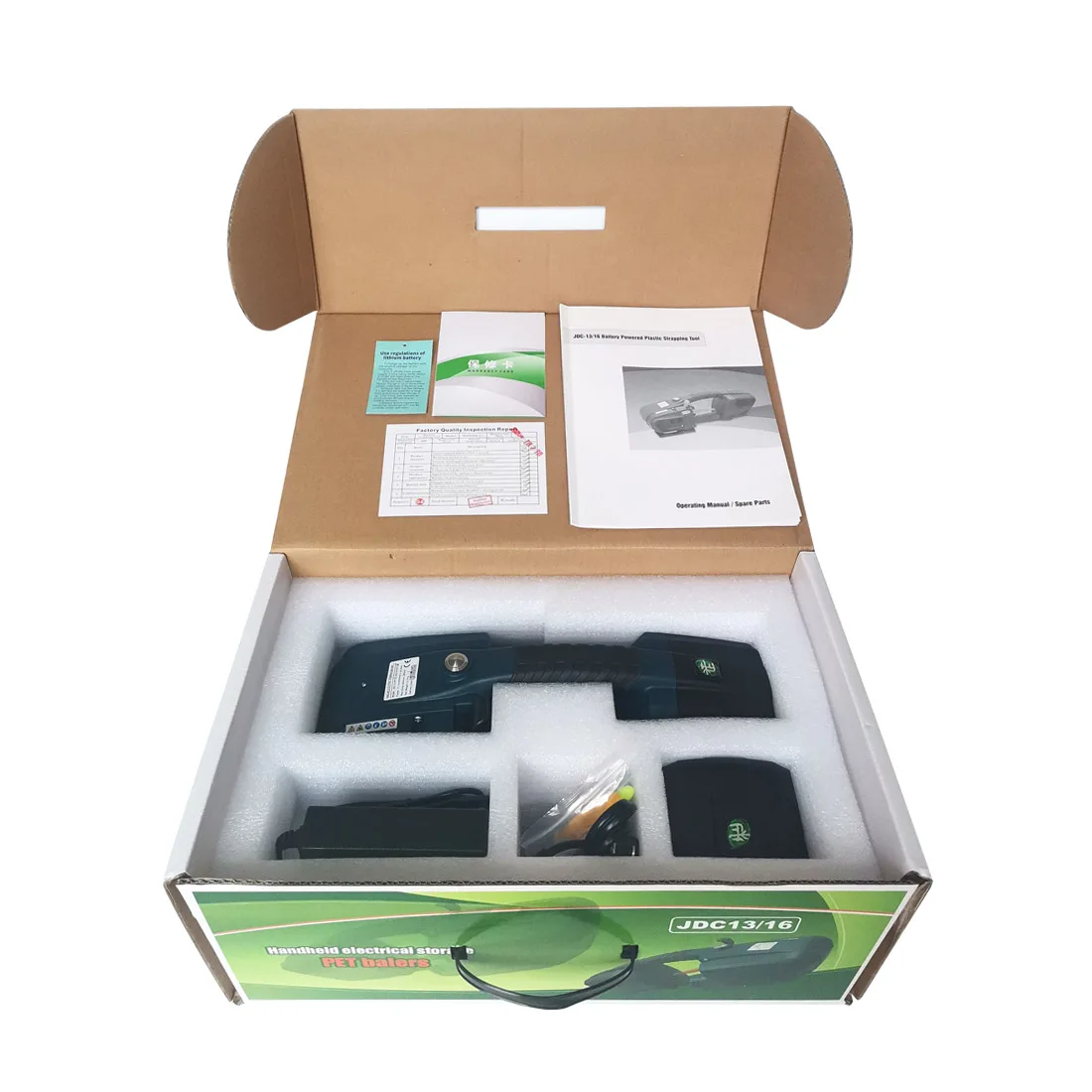 ماكينة ربط JDC ببطاريتين لأداة التعبئة والتغليف PP/PET مقاس 1/2 بوصة 5/8 بوصة 13/16 مم شديدة التحمل #2