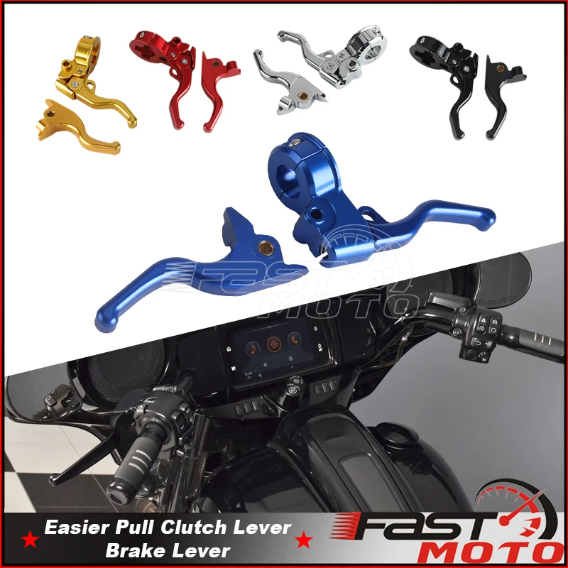 

Short Stunt Clutch Lever Perch Brake Hand Controls Levers For Harley FLHTP FLHTK FLTRX FLTRK FLTRXS FLHP FLHRXS FLHX FLHXS 21-24