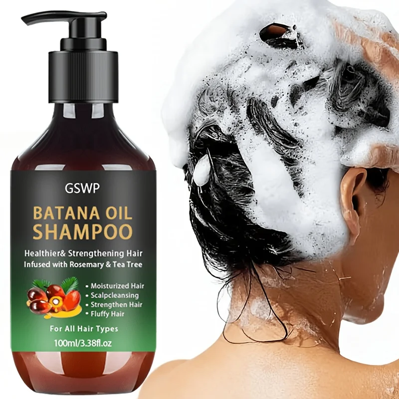 Champú GSWP Batana, con romero, limpia suavemente, hidrata profundamente, fortalece el cabello, repara el cabello dañado. 100/200ml