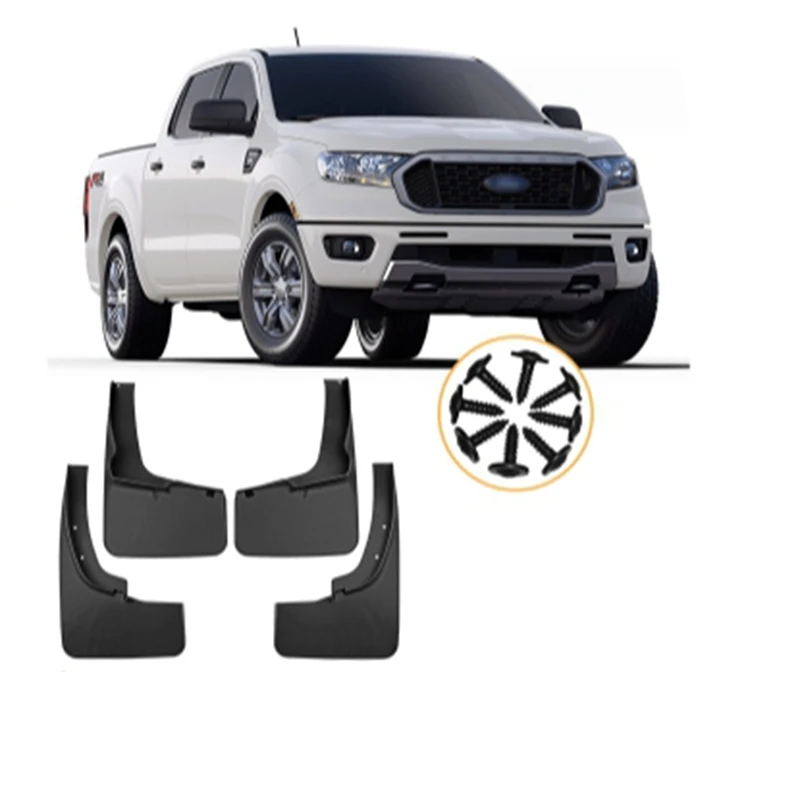 

A21F-For Ford Ranger 2019-2023 Car Mud Flaps Splash Guard Mudguard Mudflaps Fender External Cover