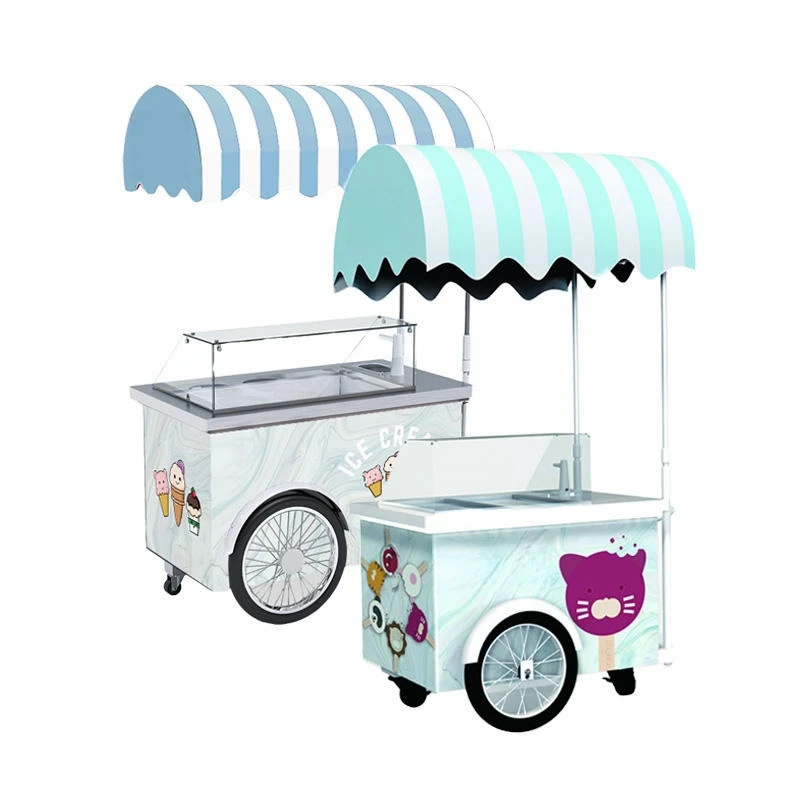 Soft Serve Ice Cream Food Ice Slush New Gelato High Capacity Easy to Move For Outdoor Ice Cream Business