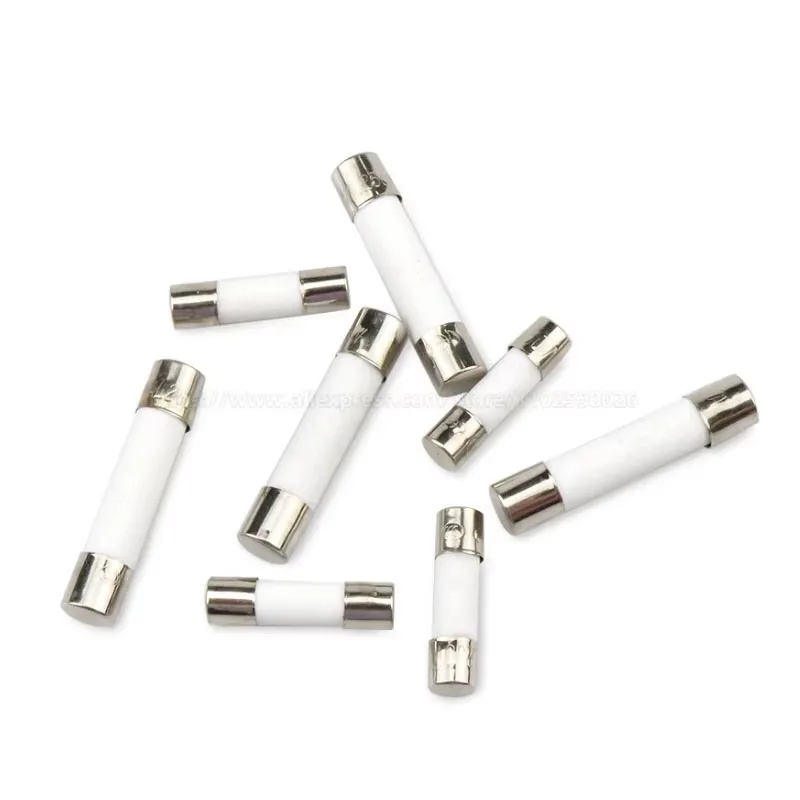 10PCS 5*20mm 6*30mm Fast Blow Tube Fuses 250V F1A 2A 3A 3.15A 4A 5A 6A 7A 8A 10A 15A 20A 25A 30A AMP Fuse Ceramic fuse 5*20 6*30