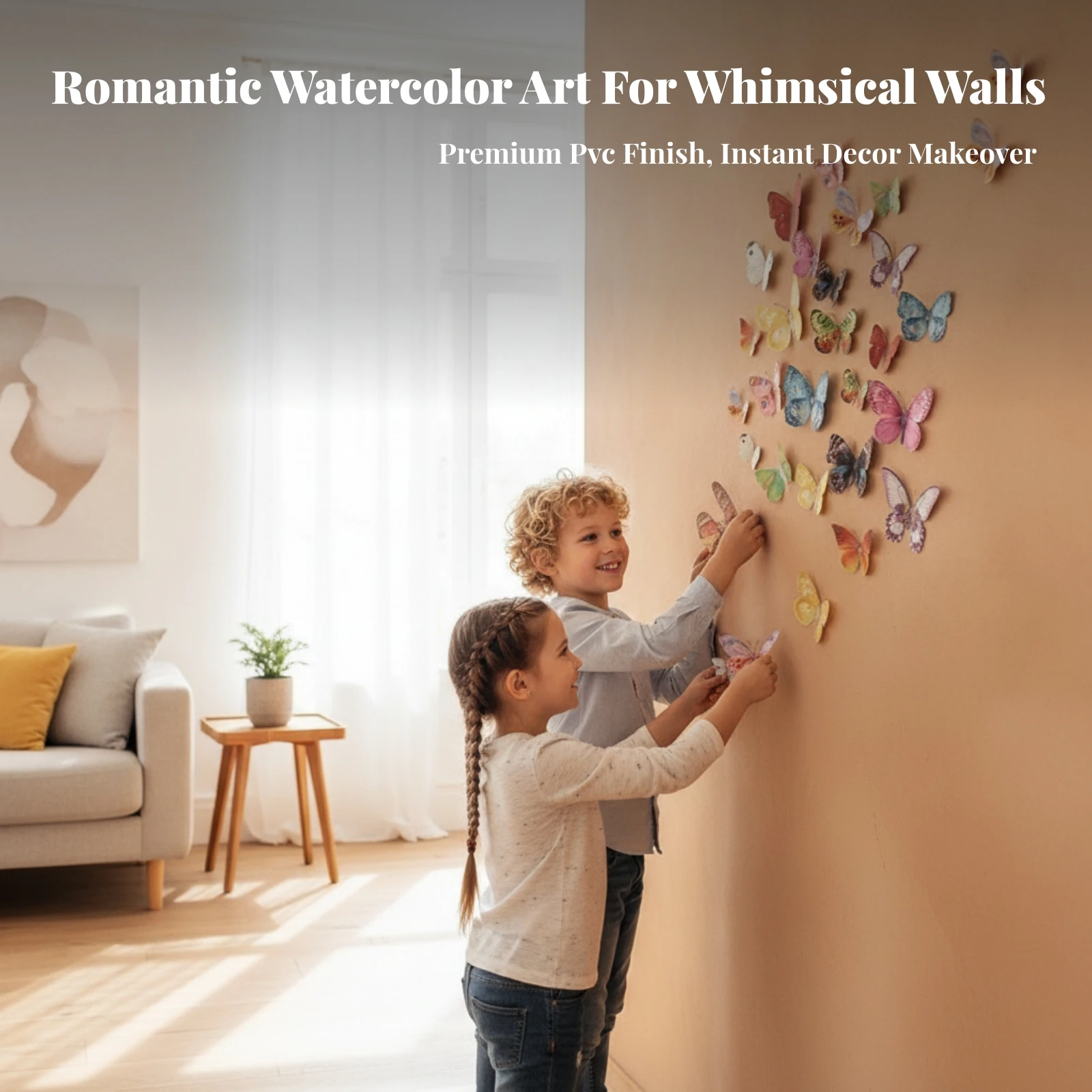 24 Pieces 3D Butterfly Wall Stickers Reusable Butterfly Wall Stickers Decorations Tear-Resistant Non for Bedroom, Wedding