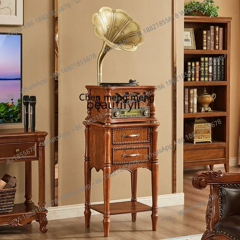 

New arrive American phonograph retro European record player Bluetooth speaker vinyl record player ornament